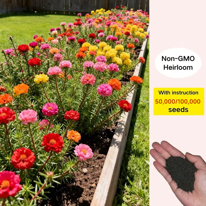 💫🌸BUY 1 GET 1 FREE | Moss Rose🌿Perennial Flower Seeds With Plant Growth Supplement