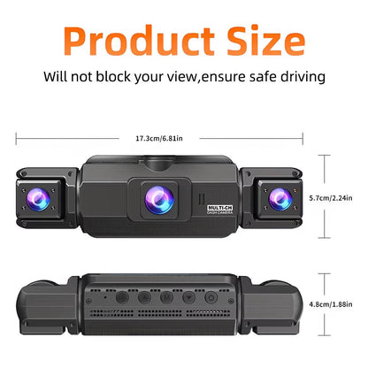 Car Dashboard Camera with 360° With Night Vision 4K Quad-channel