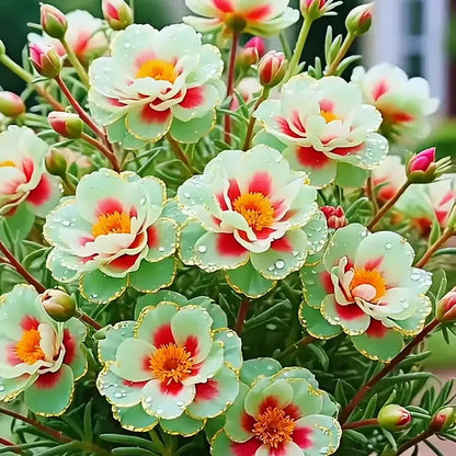 🌸 BUY 1 GET 1 FREE! 🌸Golden Lace Portulaca🌸✨ Brilliant Double Blooms for Effortless Summer Color