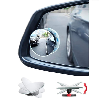 Blind Spot Mirrors For Cars - Waterproof 360°Rotatable HD Convex Rear View Mirror-Mirror Accessories- Universal (pack of 2)