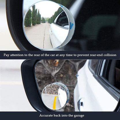 Blind Spot Mirrors For Cars - Waterproof 360°Rotatable HD Convex Rear View Mirror-Mirror Accessories- Universal (pack of 2)