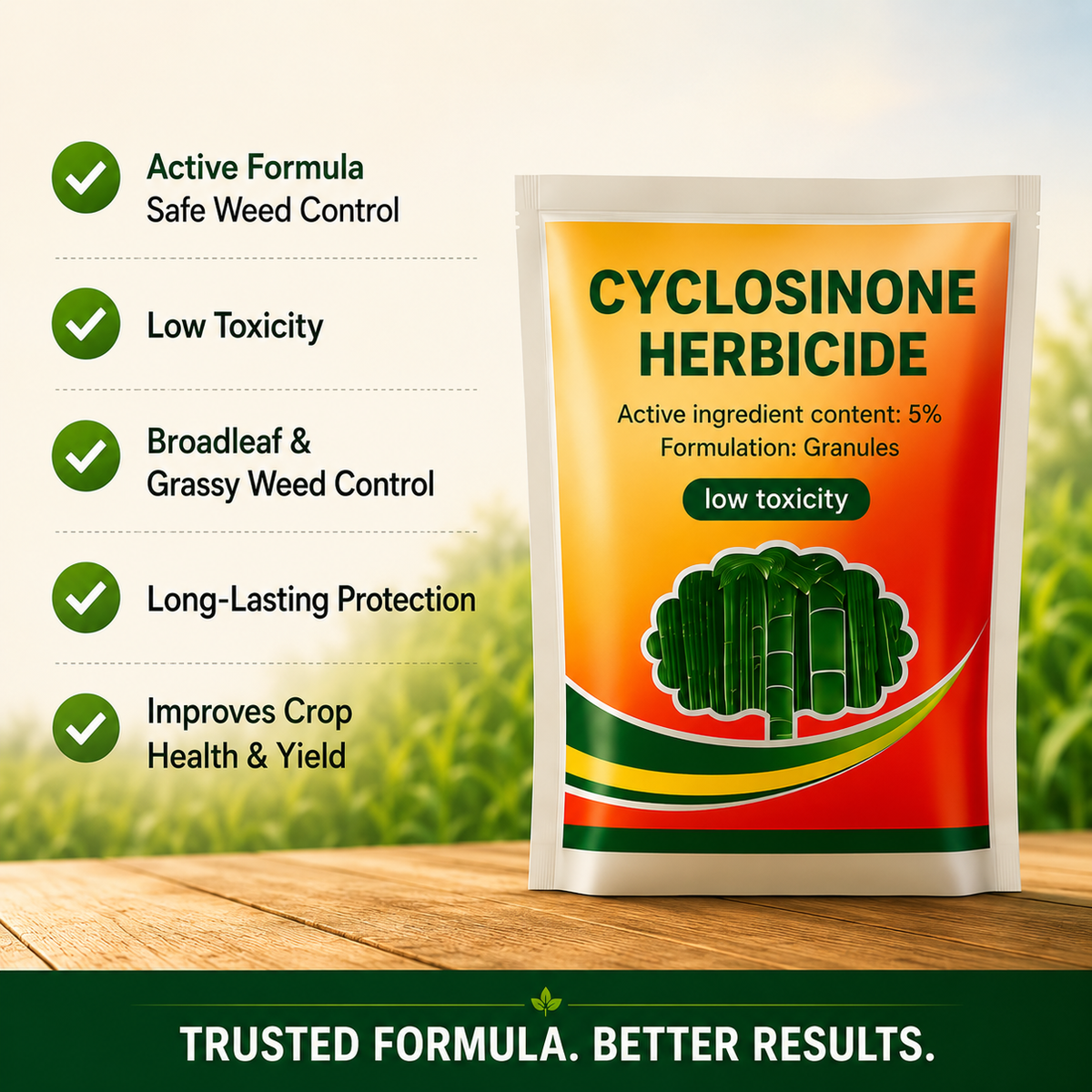 Cyclosinonie Herbicide Granules | Instant Root Death (Made in Germany) | Pack Of 5.