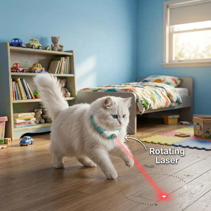LaserChase™ - Interactive Cat Laser Collar | Active Indoor Play | Hands-Free