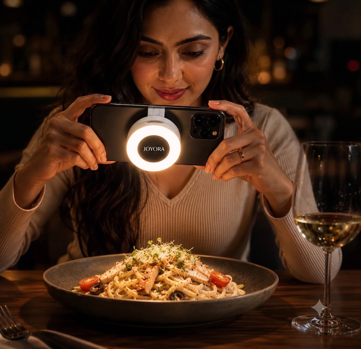 RotateEase™ -Magnetic Selfie LED Light | Built-In Mirror | 3 Light Modes | 360° Rotation
