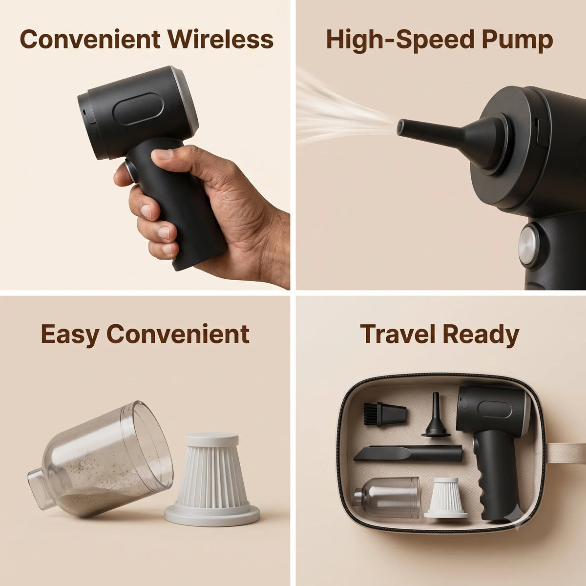 3in1Vaccum™ — Wireless Car Vacuum & Blower | HEPA Filter | Multi-Purpose Cleaning