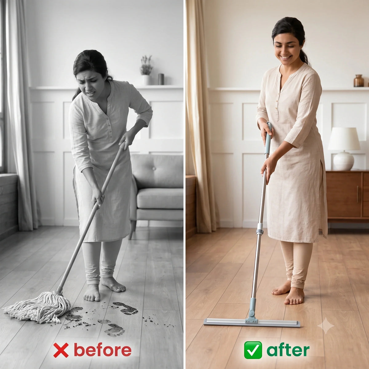 FlexiWipe™ — Multipurpose Wiper | Extendable-Rod | Silicon Blade | 180° Head