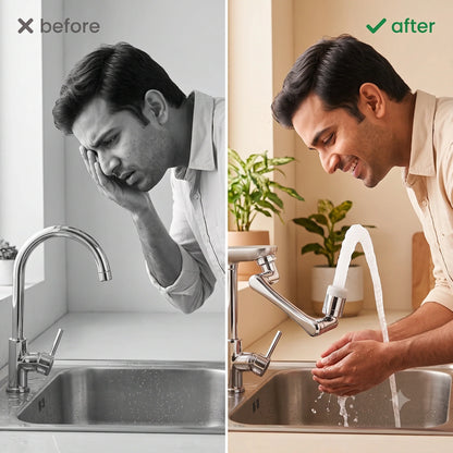 RotatingTapExtension™ -  Multi-Mode Water Flow | 3-Way Spray Head | Rust Resistant