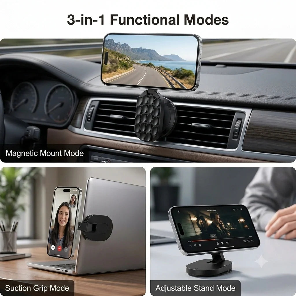 MagMount™ - Rotatable Phone Holder | Magnetic Attachment | Flexible | 360° Rotation