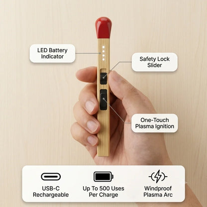 MatchStick™ - Rechargeable Lighter | Long Handle | Type-C Charging