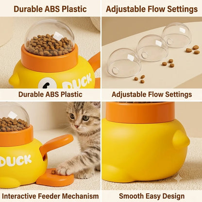 PawPress™ - Interactive Pet Feeder | Press-to-Release Treats | Slow Eating