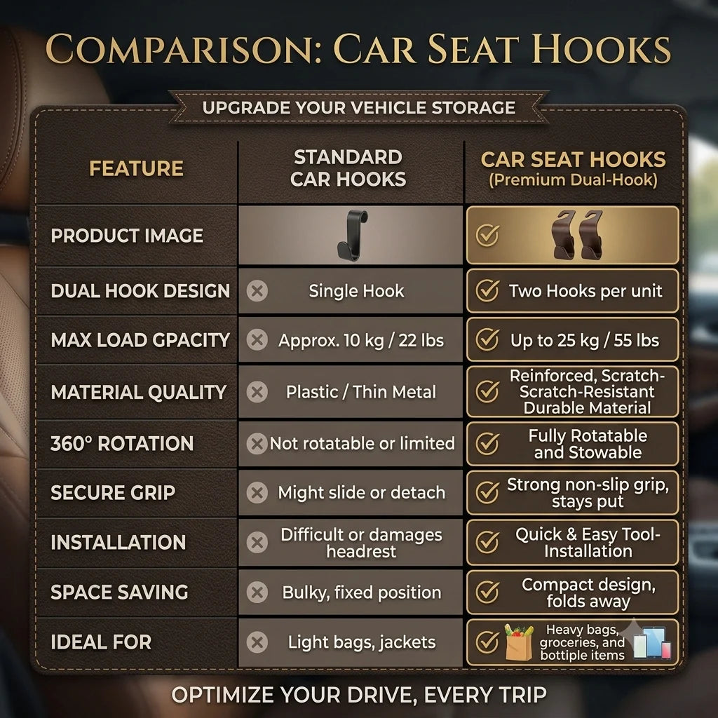 BagBuddy™ — Car Headrest Bag Hook
