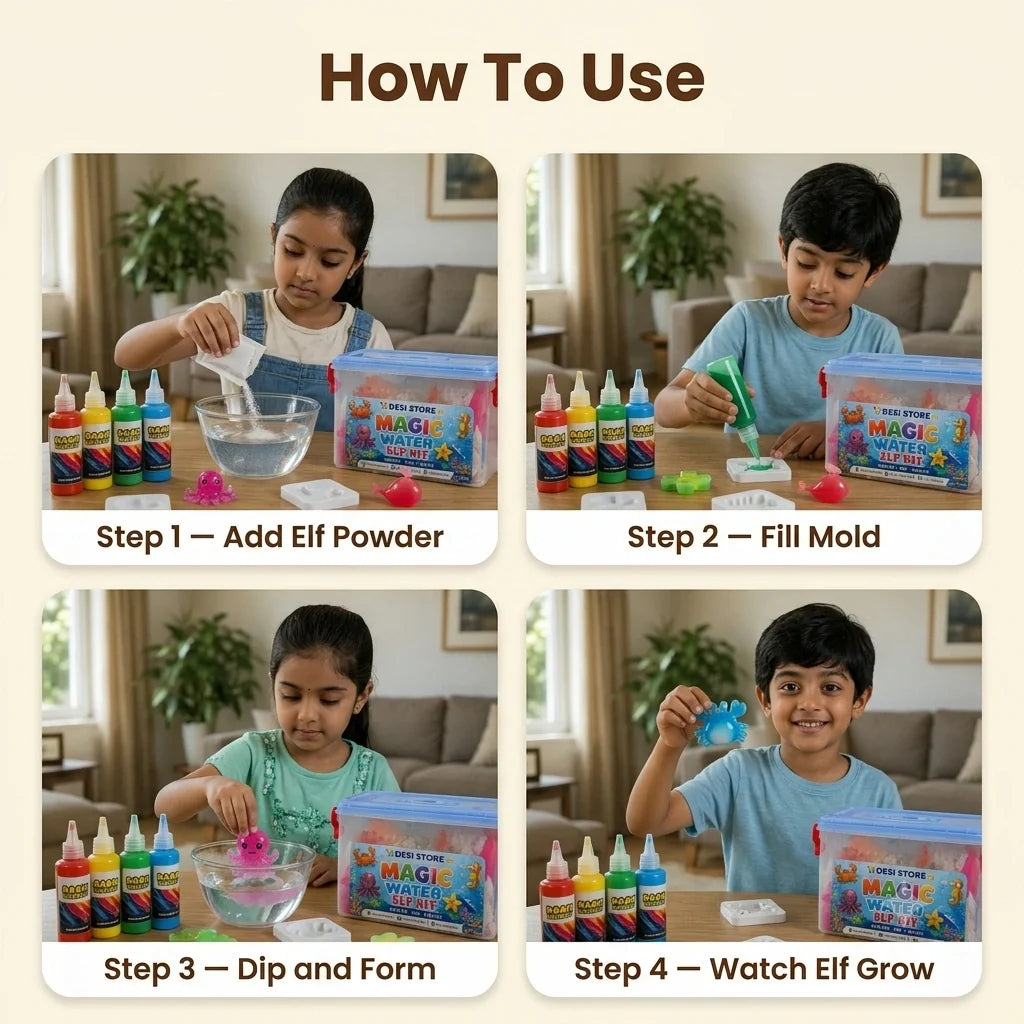 AquaMold™ — Magic 3D Craft Kit | Create Colourful Figures | Creative Learning