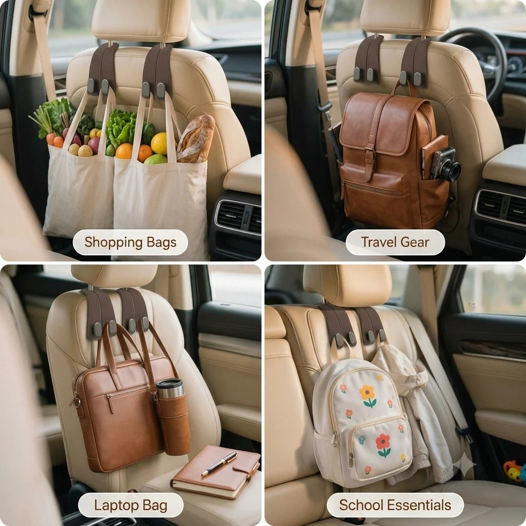 BagBuddy™ — Car Headrest Bag Hook