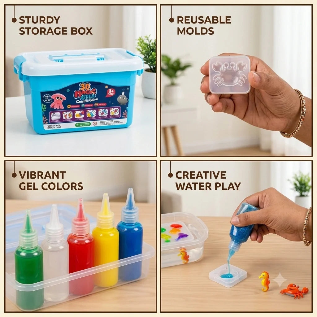 AquaMold™ — Magic 3D Craft Kit | Create Colourful Figures | Creative Learning