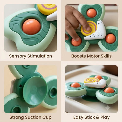 HappySpin™ - Colourful Interactive Baby Toy | Sensory Stimulation | Easy Stick & Spin