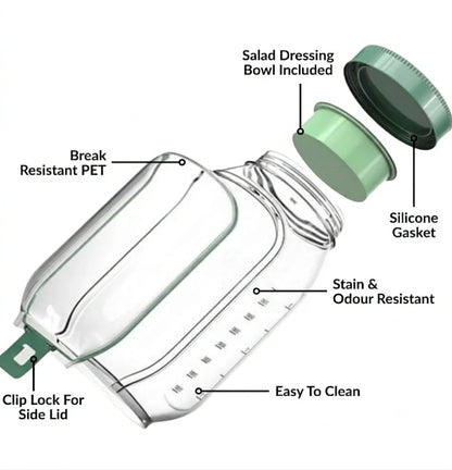 MealJar™ — Salad & Meal Prep Jar | Side Opening | Portable Design