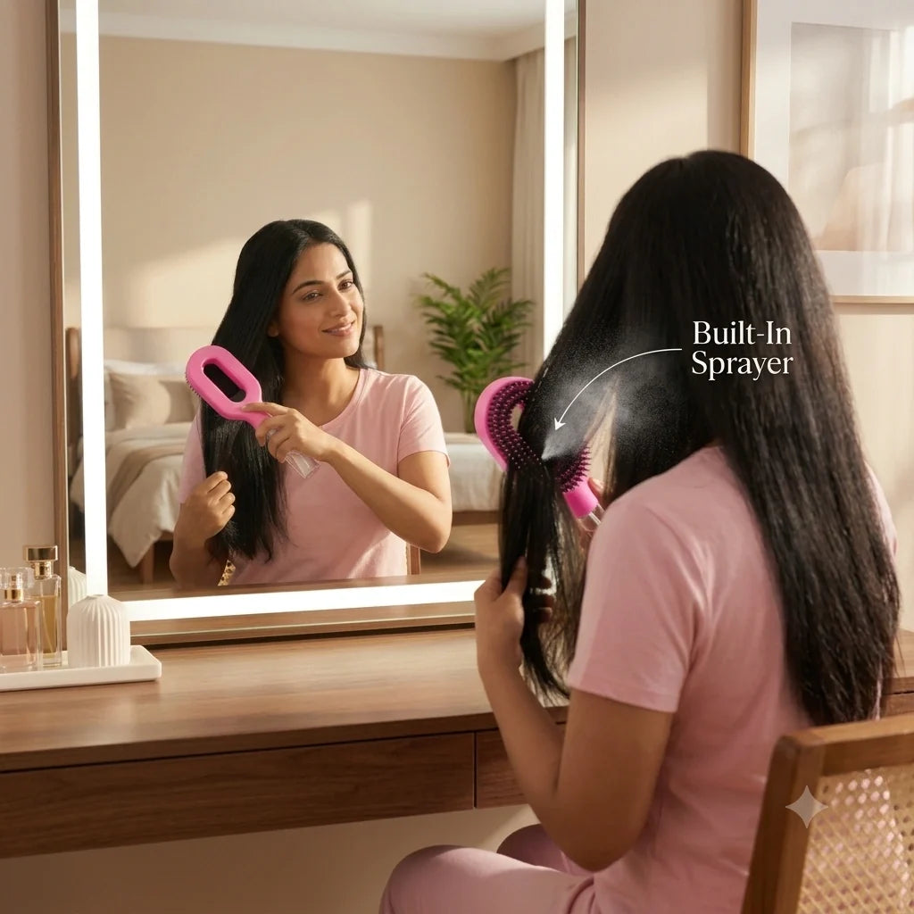 DetangleMist™ - 2-in-1 Detangling Brush | Anti-Frizz Hair Care | Easy to Use