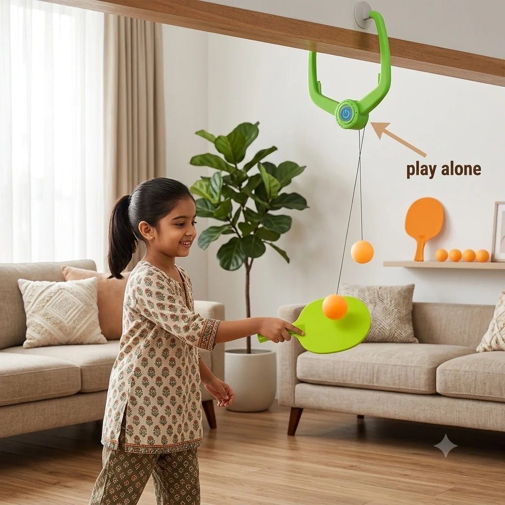 SoloPong™ - Rebound Table Tennis Trainer | Solo Practice | Hand-Eye Coordination | Portable