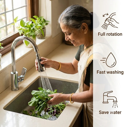 TapTwistJet™ -  Water Nozzle | Adjustable Angle | Quick Connect | Easy Cleaning