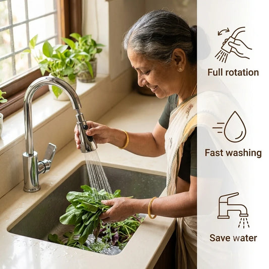 TapTwistJet™ -  Water Nozzle | Adjustable Angle | Quick Connect | Easy Cleaning