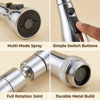 TapTwistJet™ -  Water Nozzle | Adjustable Angle | Quick Connect | Easy Cleaning