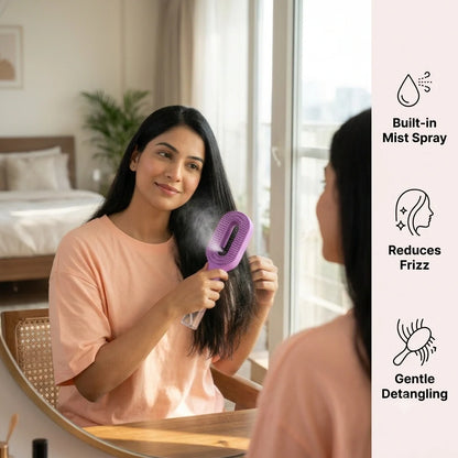 DetangleMist™ - 2-in-1 Detangling Brush | Anti-Frizz Hair Care | Easy to Use