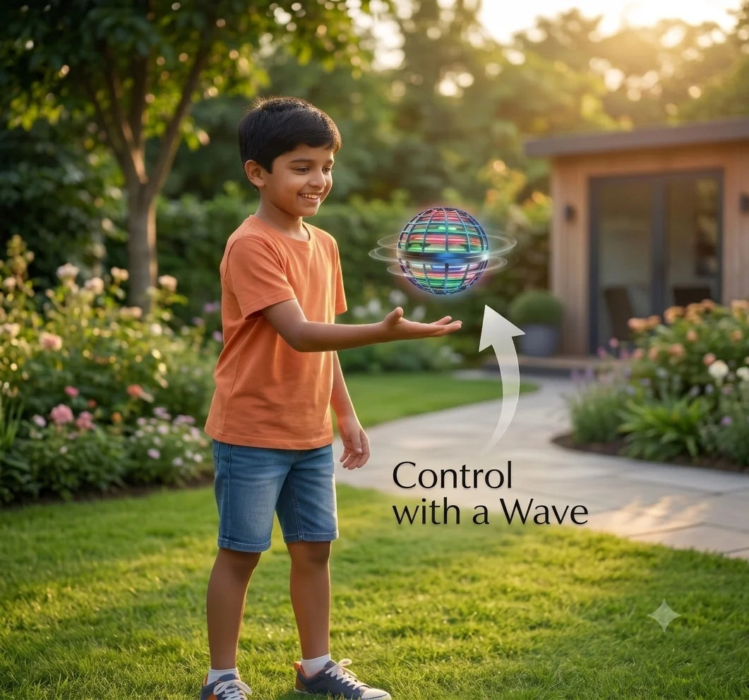 AeroSpin™ - Boomerang LED Ball | Sensor Hover | Auto-Return | Kid Safe
