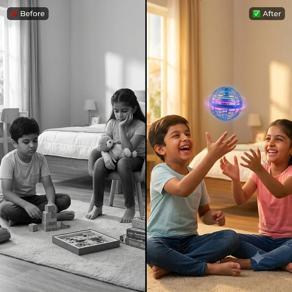 AeroSpin™ - Boomerang LED Ball | Sensor Hover | Auto-Return | Kid Safe