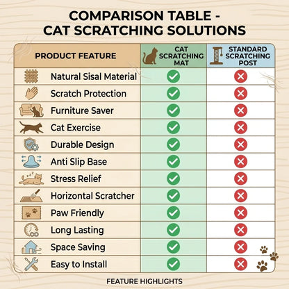 ClawPad™ - Cat Scratch Mat | Grooming | Furniture Protector | Durable