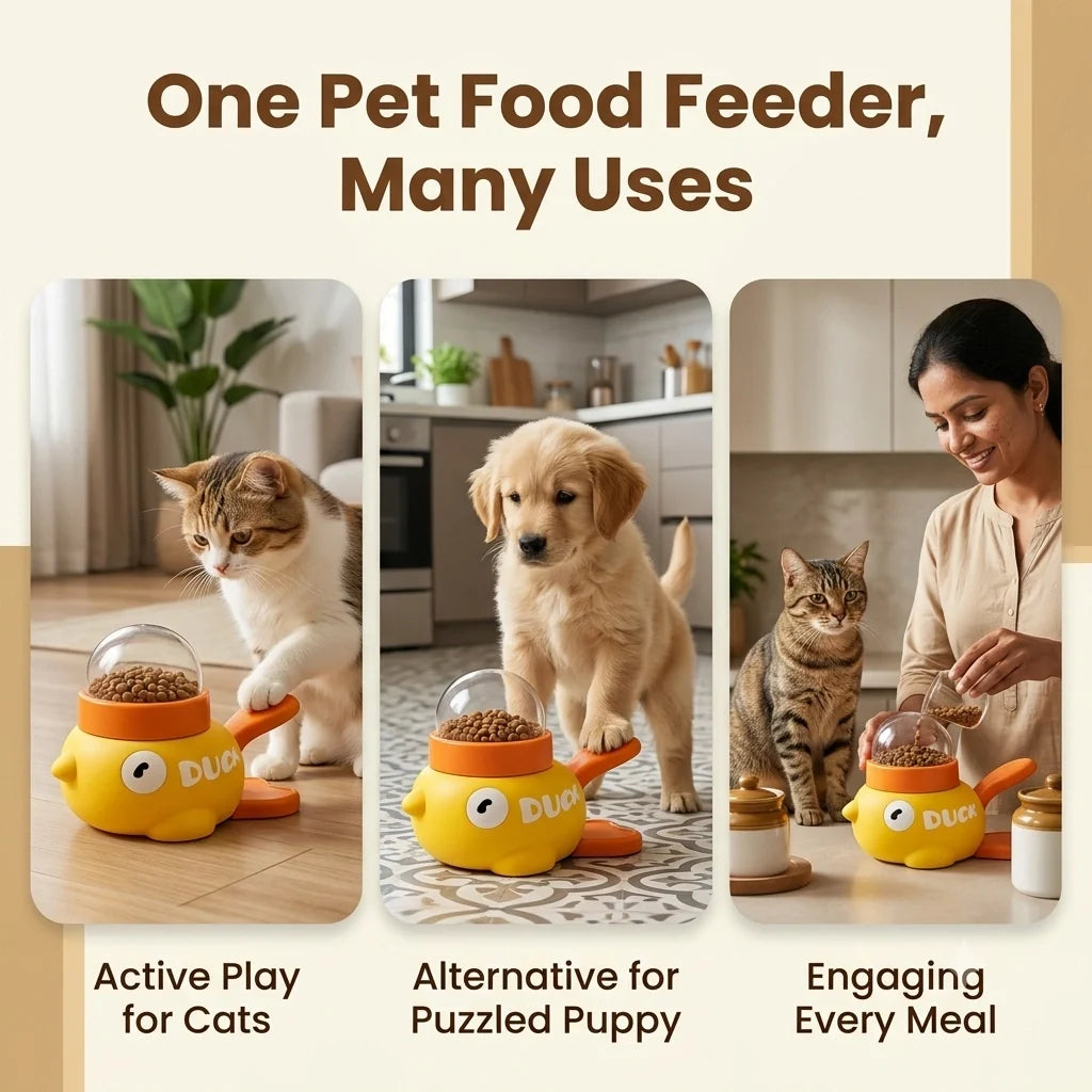 PawPress™ - Interactive Pet Feeder | Press-to-Release Treats | Slow Eating