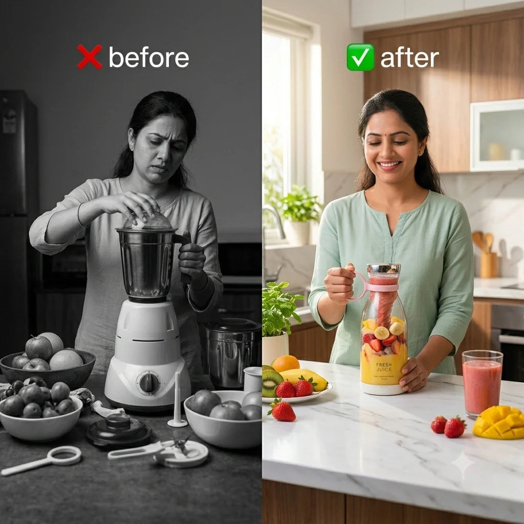 NutriBlend™ - Portable Electric Mixer | Bottle Blender | Fast Blades | Cord-Less