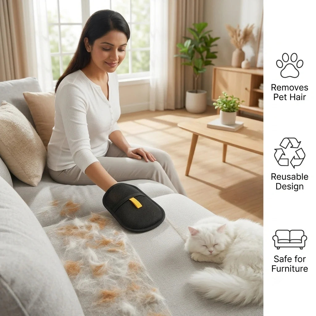 FurrGlove™ - Pet Hair Remover | Washable | Multi-Surface Cleaning
