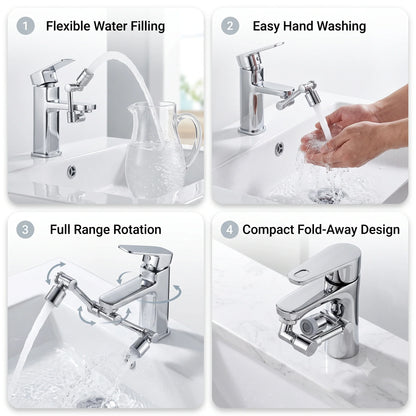 RotatingTapExtension™ -  Multi-Mode Water Flow | 3-Way Spray Head | Rust Resistant