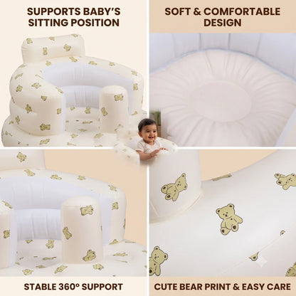 BabyNest™ - Premium Toddler Sofa | 360° Safety Support | Portable Inflatable Design