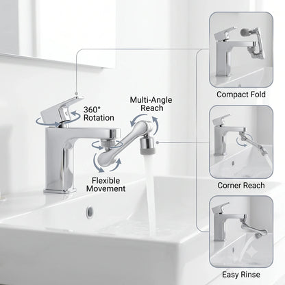 RotatingTapExtension™ -  Multi-Mode Water Flow | 3-Way Spray Head | Rust Resistant