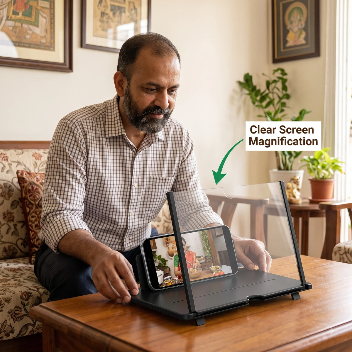 MaxVision™ — Mobile Magnifier | Cinema-Like Display| Adjustable Angle |Travel Friendly
