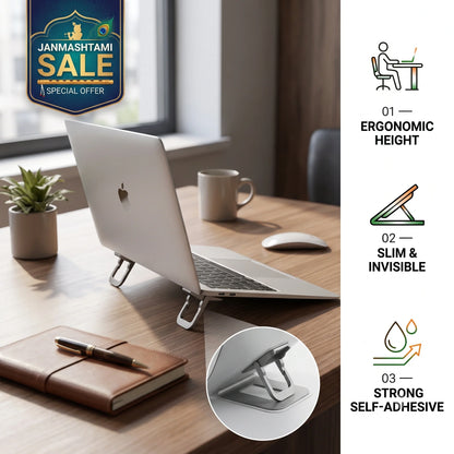 DeskLift™ - Compact Laptop Legs | Ergonomic Incline & Enhanced Airflow | Strong Stick | Lightweight Metal