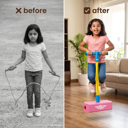 BounceMate™ - Kids Hopper Toy | Built-In Squeaker | Fun Physical Active Play | Indoor & Outdoor