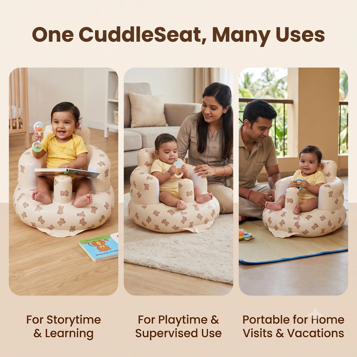 BabyNest™ - Premium Toddler Sofa | 360° Safety Support | Portable Inflatable Design