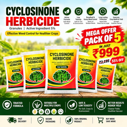 Cyclosinonie Herbicide Granules | Instant Root Death (Made in Germany) | Pack Of 5.