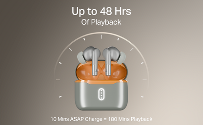 Boat Airdopes 141 Gen 2, 4 Mics ENx Tech, 48 Hrs Playback, Free Music Streaming, Fast Charge, Low Latency, IPX4, v5.4 Bluetooth Earbuds, TWS Ear Buds Wireless Earphones with mic (Active White)