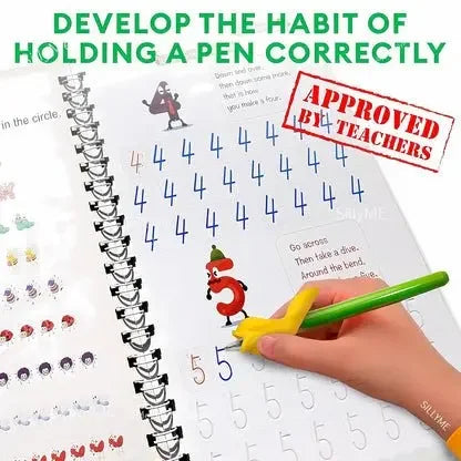 Kid's Magic Reusable CopyBook (10 Refill, 4 Book, 1 Pen, 1 Grip) ⭐⭐⭐⭐⭐ (224 reviews)4.8 Rated By Our Customers