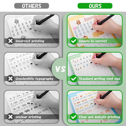 Kid's Magic Reusable CopyBook (10 Refill, 4 Book, 1 Pen, 1 Grip) ⭐⭐⭐⭐⭐ (224 reviews)4.8 Rated By Our Customers
